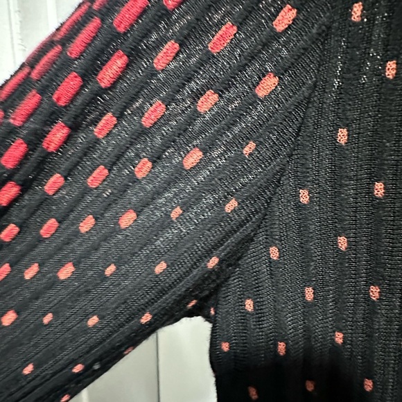 M Missoni Black Red Ombre Pattern Knit Long Sleeve Sheath Dress Size M - Picture 6 of 6